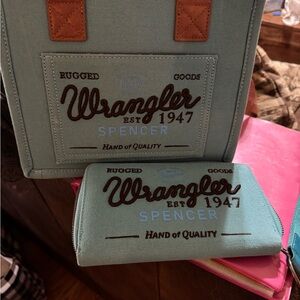 Wrangler Aqua Bag and Wallet Set